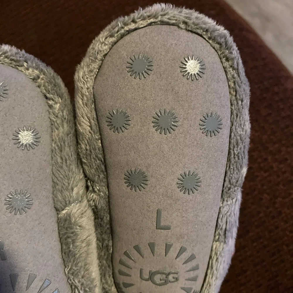 Uggs Infant Bixbee Booties Furry‎ Gray Boots Size 4/5 EUC